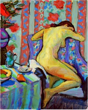 アンリ・マティス Painting - 風呂上がりヌード フォーヴィスム アンリ・マティス 抽象的なフォーヴィスム アンリ・マティス